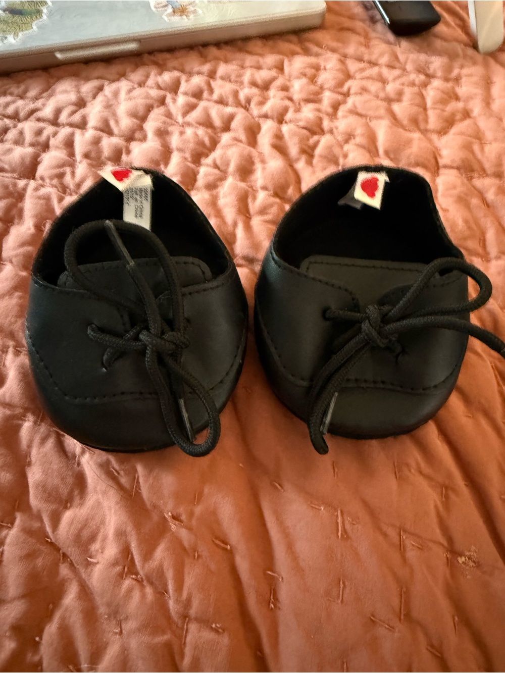 Build-A-Bear Black Lace-Up Doll Shoes